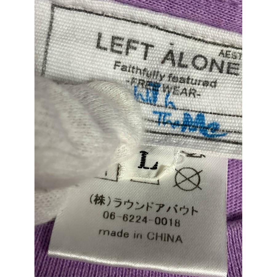 Left Alone レフトアローン Tシャツ/カットソー L パープル 前面プリント ワンポイント 刺繍 ミドル丈 半袖 メンズ レディース |  | 03