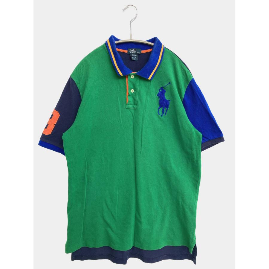 Polo by Ralph Lauren ポロバイラルフローレン ポロシャツ XL グリーン ワンポイント ブランドロゴ 半袖 メンズ | 