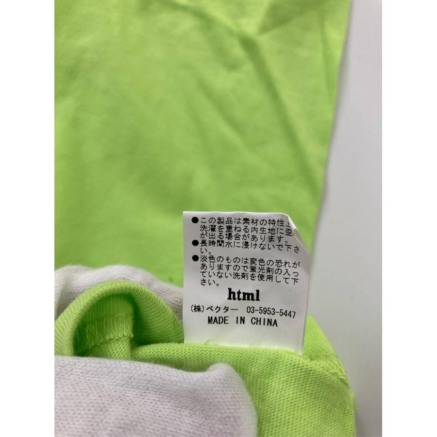 Html Tシャツ/カットソー XL ライトグリーン 前面プリント バックプリント ブランドロゴ ミドル丈 半袖 クルーネック(丸首) メンズ |  | 05