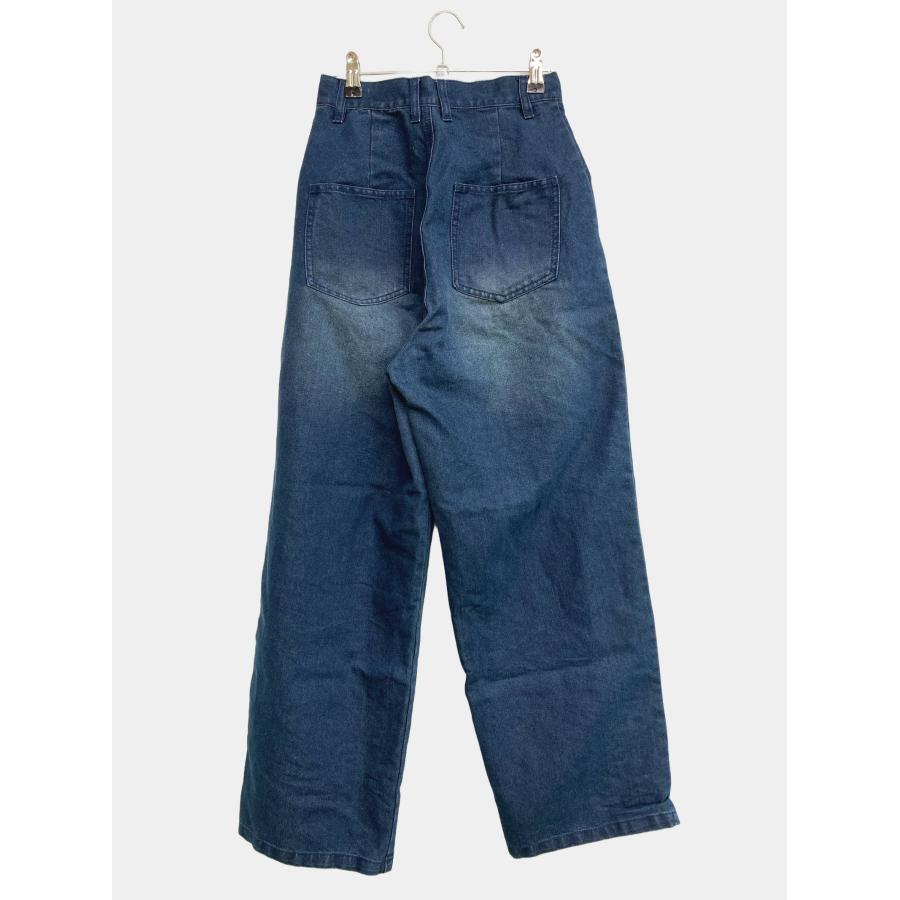 MONO-MART モノマート デニムパンツ M ブルー フルレングス 無地 ワイド・ルーズ ストレート レギュラー ヴィンテージ レディース | MONO-MART | 01