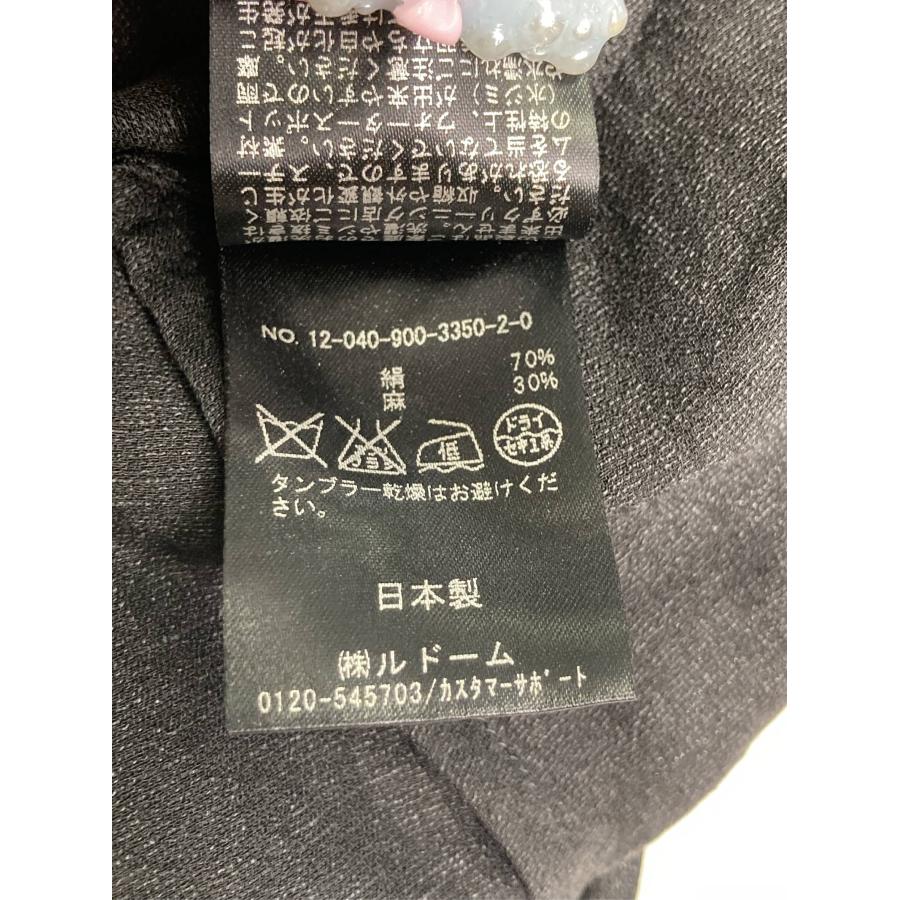 IENA イエナ ワンピース ブラック コットン リネン・麻 無地 フリル リボン 半袖 ショート・ミニ丈 フレア レディース | IENA | 03