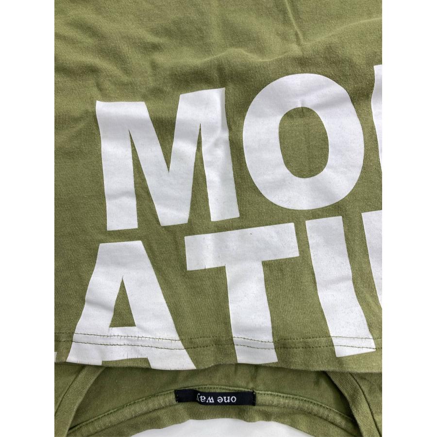One Way ワンウェイ Tシャツ/カットソー M カーキ 前面プリント バックプリント ミドル丈 半袖 クルーネック(丸首) レディース |  | 05