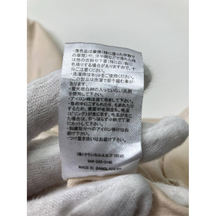 JaVa ジャバ Tシャツ/カットソー M ベージュ 無地 ワンポイント ライン柄 半袖 ミドル丈 クルーネック(丸首) レディース |  | 04