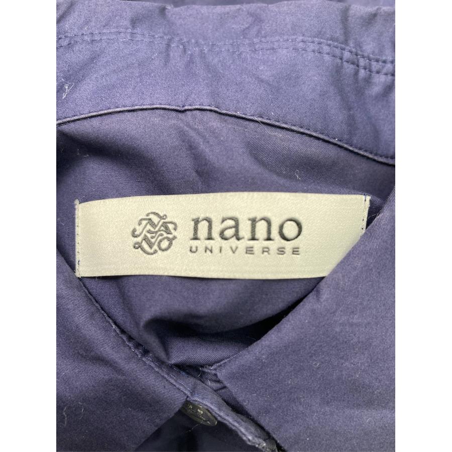 nano universe ナノユニバース シャツワンピース F ネイビー コットン 無地 半端袖 ロング・マキシ丈 レディース |  | 02