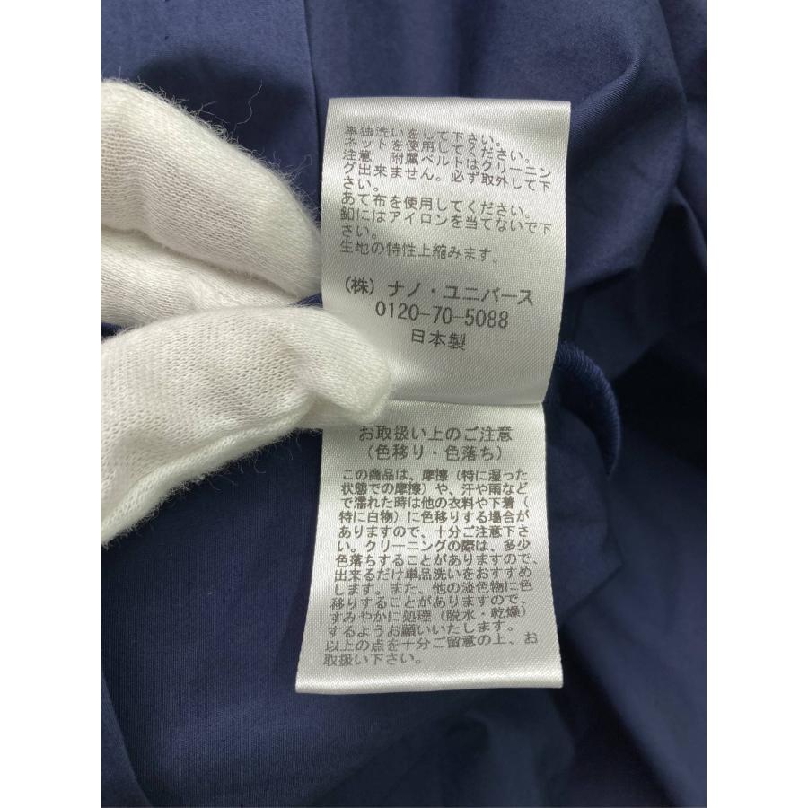 nano universe ナノユニバース シャツワンピース F ネイビー コットン 無地 半端袖 ロング・マキシ丈 レディース |  | 04