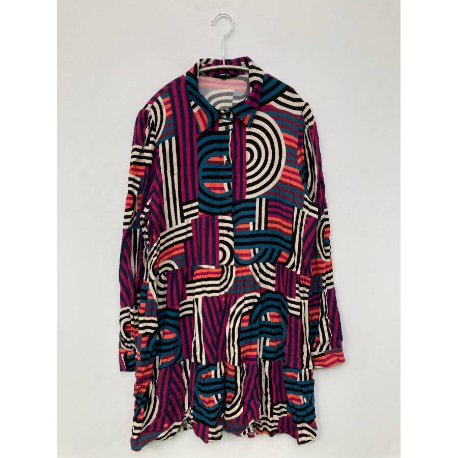 Desigual デシグアル シャツワンピース L その他総柄 長袖 ショート・ミニ丈 レディース | Desigual