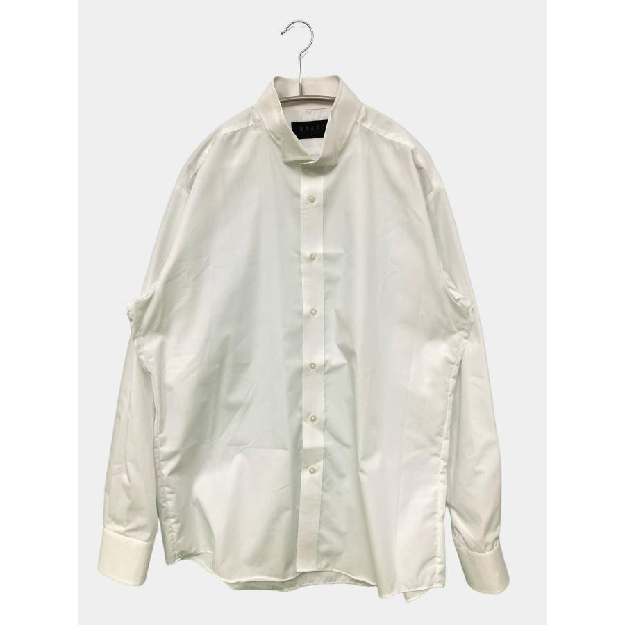 MAZZO ビジネスシャツ LL ホワイト 無地 長袖 ワイドカラー メンズ | 
