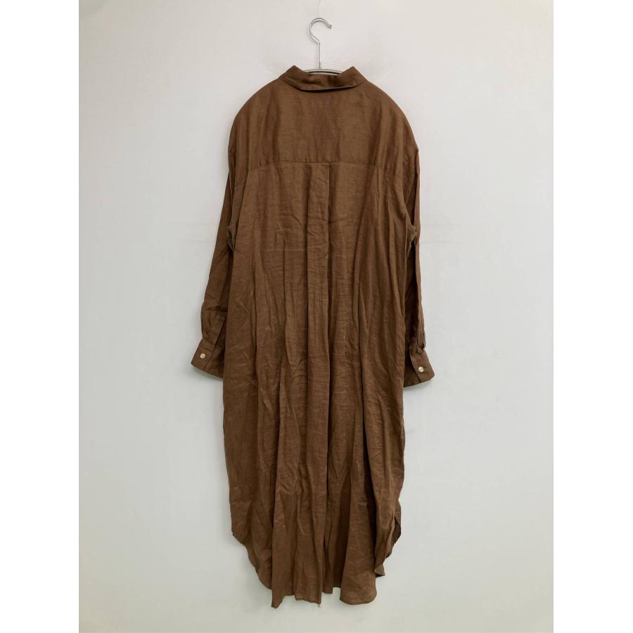 FREAK'S STORE フリークスストア シャツワンピース FREE ブラウン リネン・麻 無地 長袖 ロング・マキシ丈 レディース | FREAK'S STORE | 01