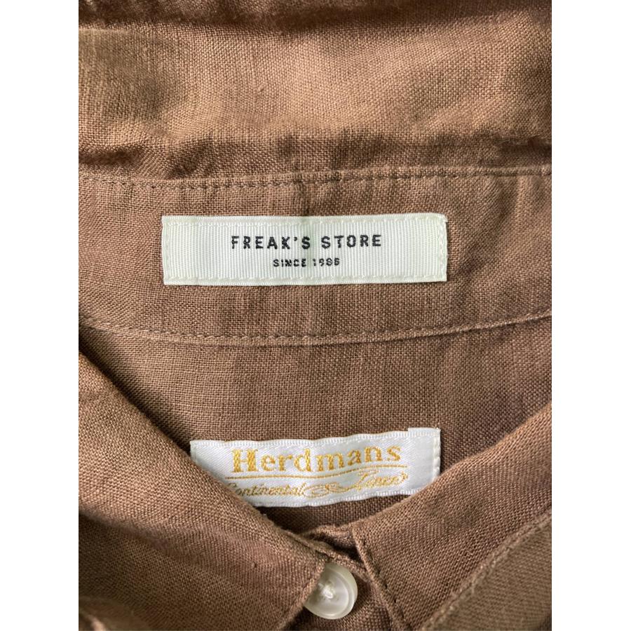 FREAK'S STORE フリークスストア シャツワンピース FREE ブラウン リネン・麻 無地 長袖 ロング・マキシ丈 レディース | FREAK'S STORE | 02