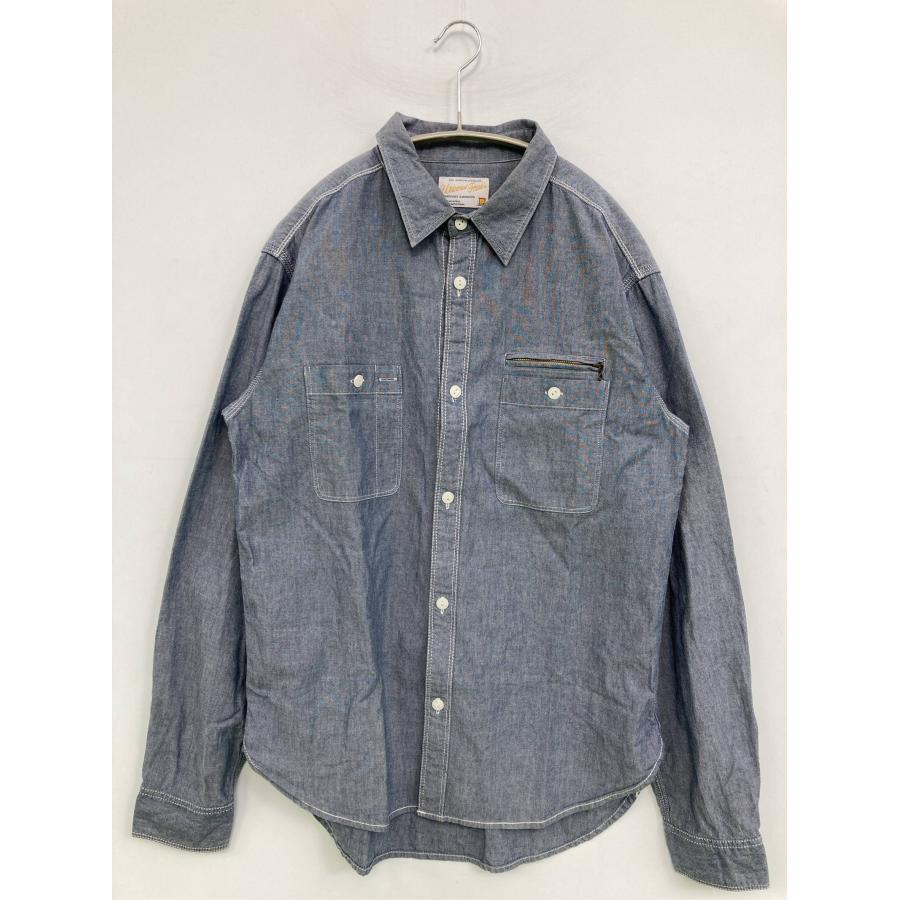 FREAK'S STORE フリークスストア シャツ/ブラウス L ブルー コットン 無地 ミドル丈 長袖 レギュラーカラー メンズ | FREAK'S STORE