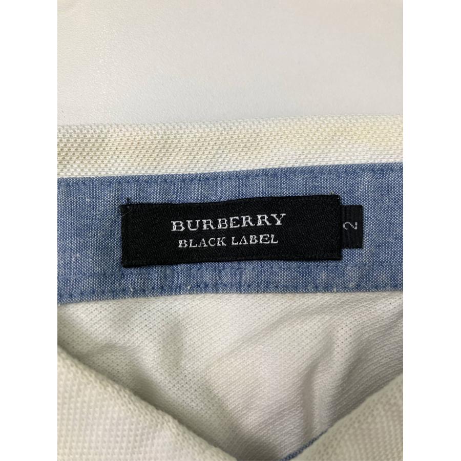 BURBERRY BLACK LABEL バーバリーブラックレーベル ポロシャツ 2 アイボリー 無地 ワンポイント ブランドロゴ 半袖 メンズ | BURBERRY BLACK LABEL | 02