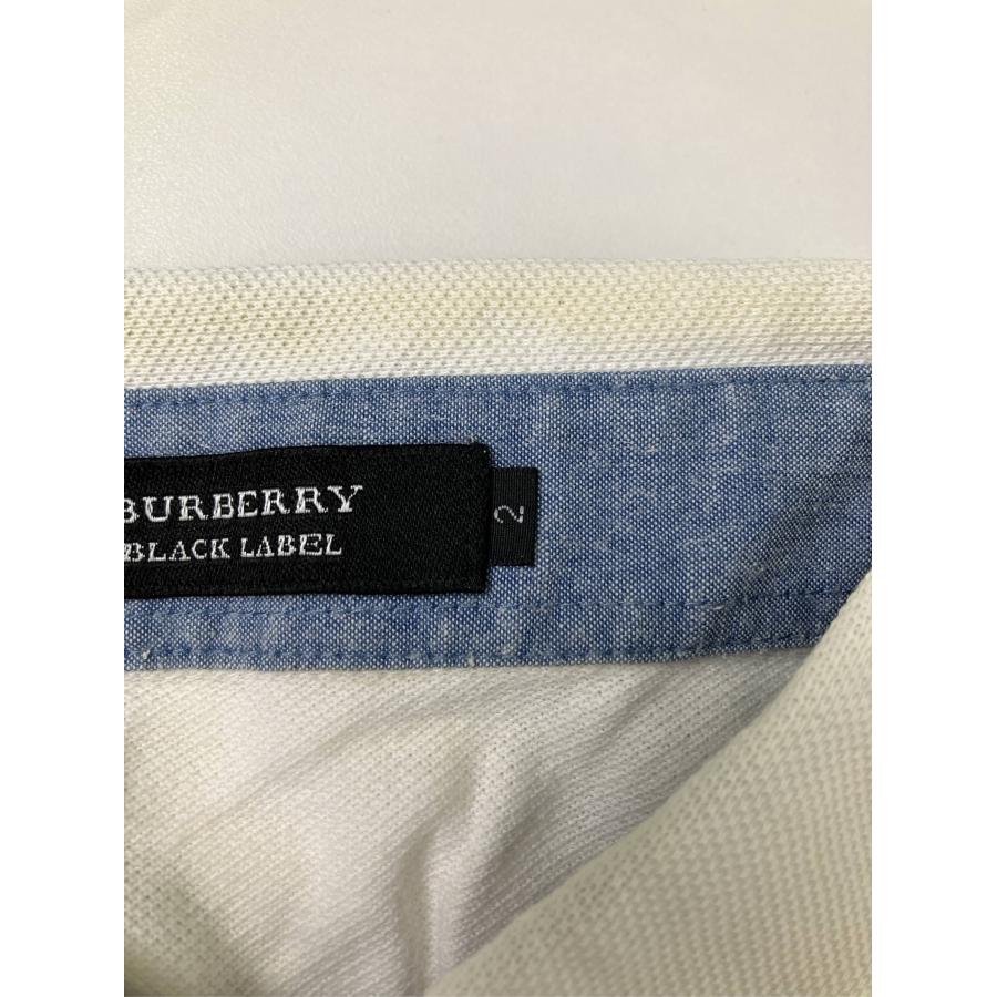 BURBERRY BLACK LABEL バーバリーブラックレーベル ポロシャツ 2 アイボリー 無地 ワンポイント ブランドロゴ 半袖 メンズ | BURBERRY BLACK LABEL | 03