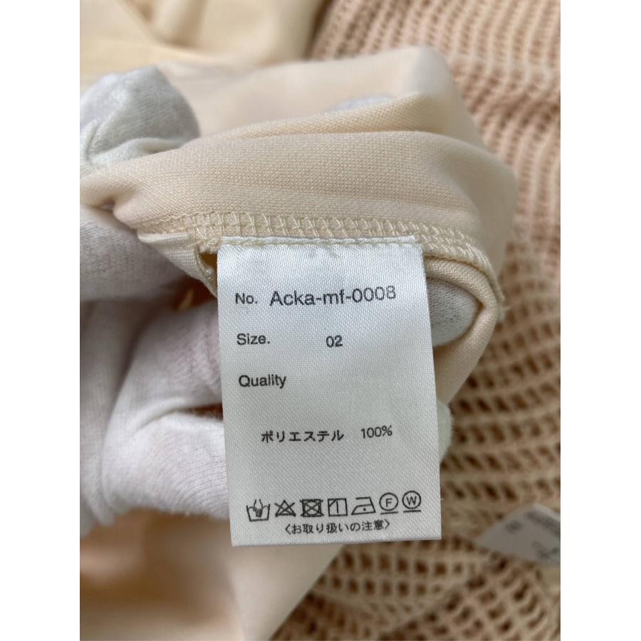 Acka アッカ ワンピース 02 ベージュ 無地 袖なし ひざ丈 タイト レディース |  | 08
