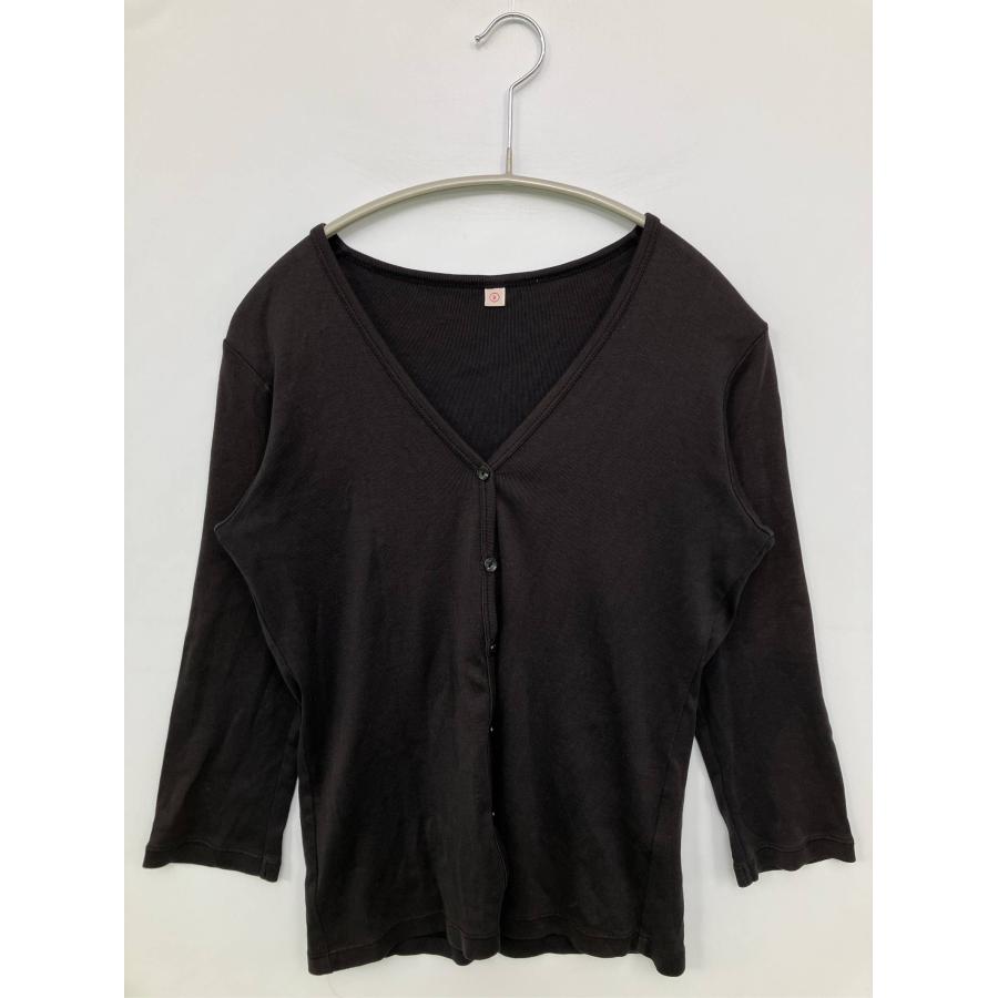 UNIQLO ユニクロ カーディガン/ボレロ S ブラック コットン 無地 ミドル丈 半端袖 レディース | 
