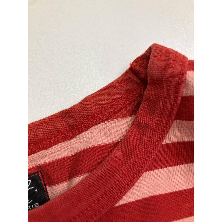 agns b. アニエスベー Tシャツ/カットソー 2 レッド ボーダー柄 ミドル丈 半袖 クルーネック(丸首) メンズ |  | 06