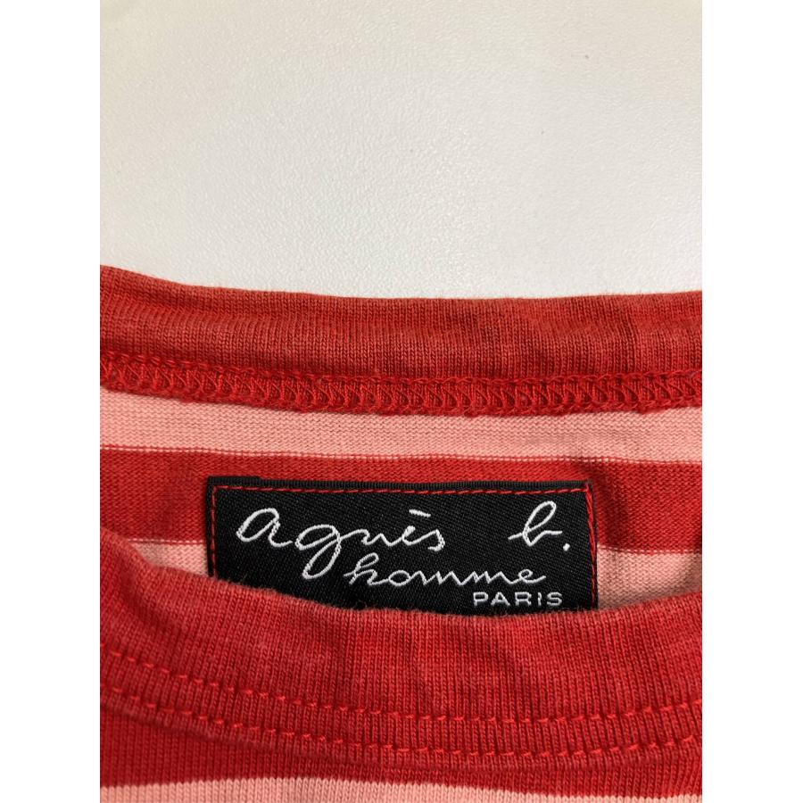 agns b. アニエスベー Tシャツ/カットソー 2 レッド ボーダー柄 ミドル丈 半袖 クルーネック(丸首) メンズ |  | 07