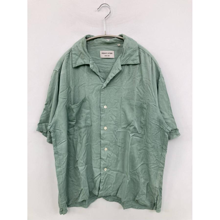 FREAK'S STORE フリークスストア シャツ/ブラウス M ライトグリーン 無地 ミドル丈 半袖 オープンカラー メンズ | FREAK'S STORE