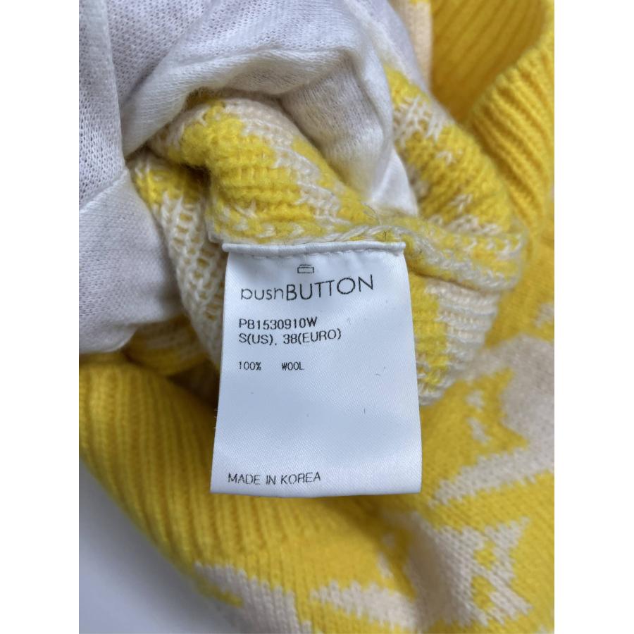 pushBUTTON ニット/セーター S イエロー ウール・ニット その他総柄 ミドル丈 長袖 クルーネック(丸首) レディース |  | 04