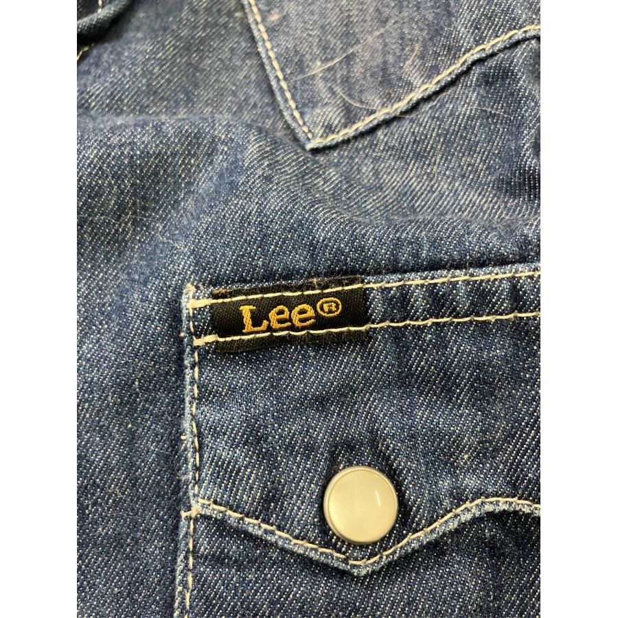 Lee リー シャツワンピース 160 ブルー デニム コットン 無地 ワンポイント 長袖 ひざ丈 レディース | Lee | 02