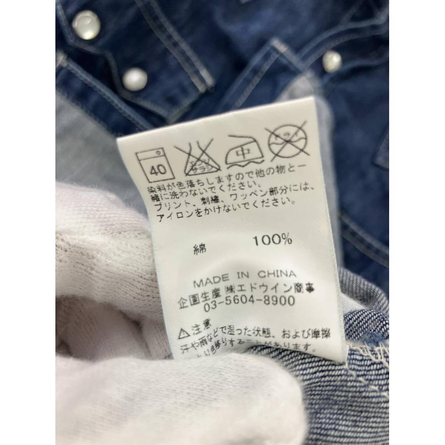 Lee リー シャツワンピース 160 ブルー デニム コットン 無地 ワンポイント 長袖 ひざ丈 レディース | Lee | 04