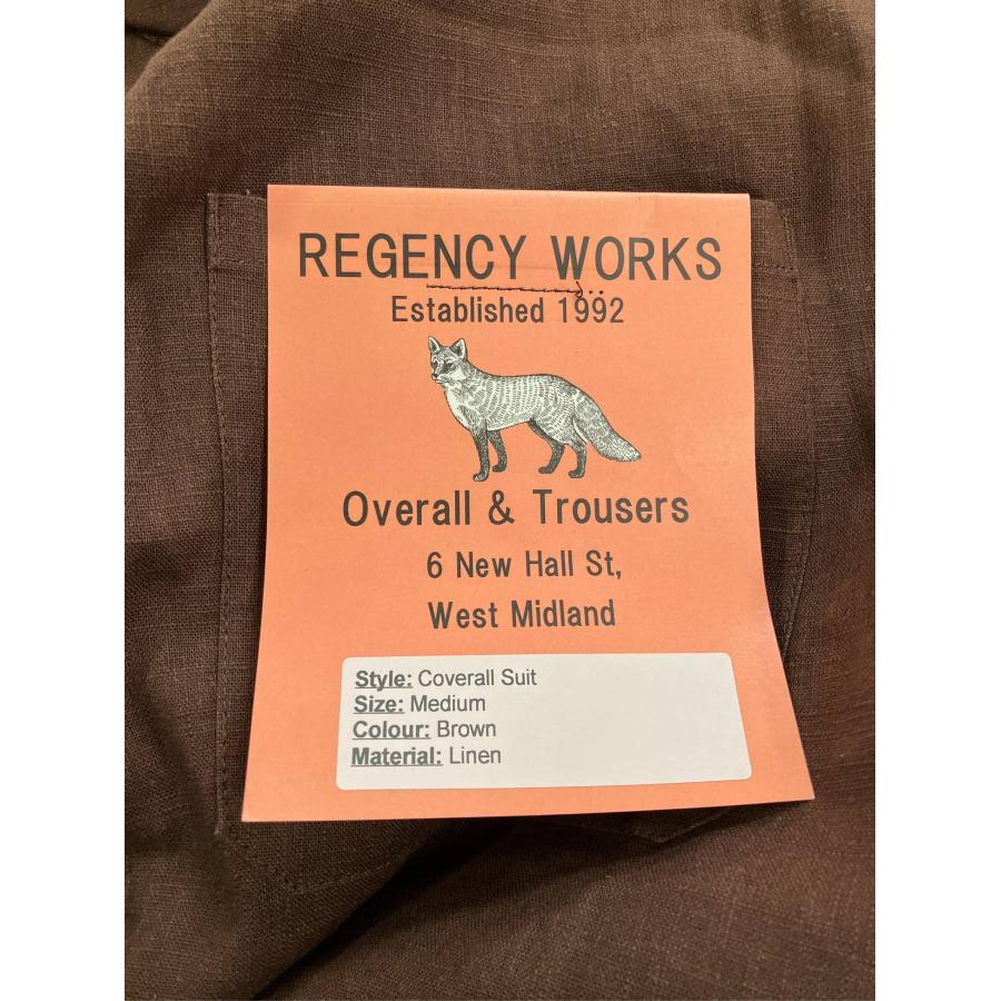 REGENCY WORKS つなぎ/オールインワン M ブラウン フルレングス リネン・麻 メンズ | REGENCY WORKS | 05