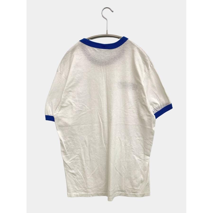 Hanes ヘインズ Tシャツ/カットソー L 42-44 ホワイト 無地 ワンポイント ライン柄 ミドル丈 半袖 クルーネック(丸首) メンズ | Hanes | 01