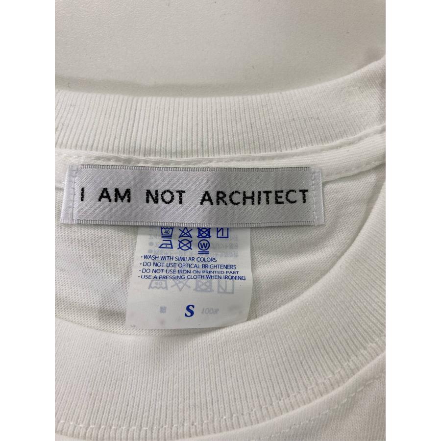 I AM NOT ARCHITECT Tシャツ/カットソー S ホワイト 無地 前面プリント バックプリント ミドル丈 半袖 レディース |  | 03