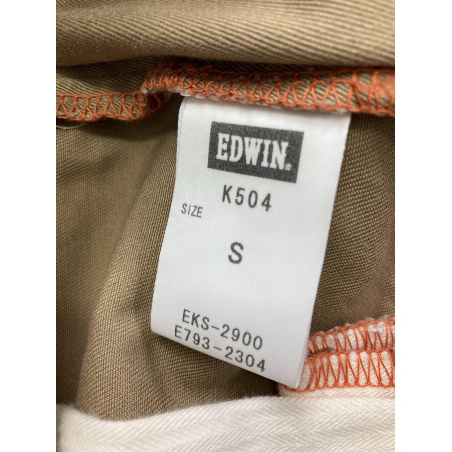 EDWIN エドウィン チノパンツ S ベージュ フルレングス 無地 ワンポイント スタンダード ストレート レギュラー メンズ | EDWIN | 03