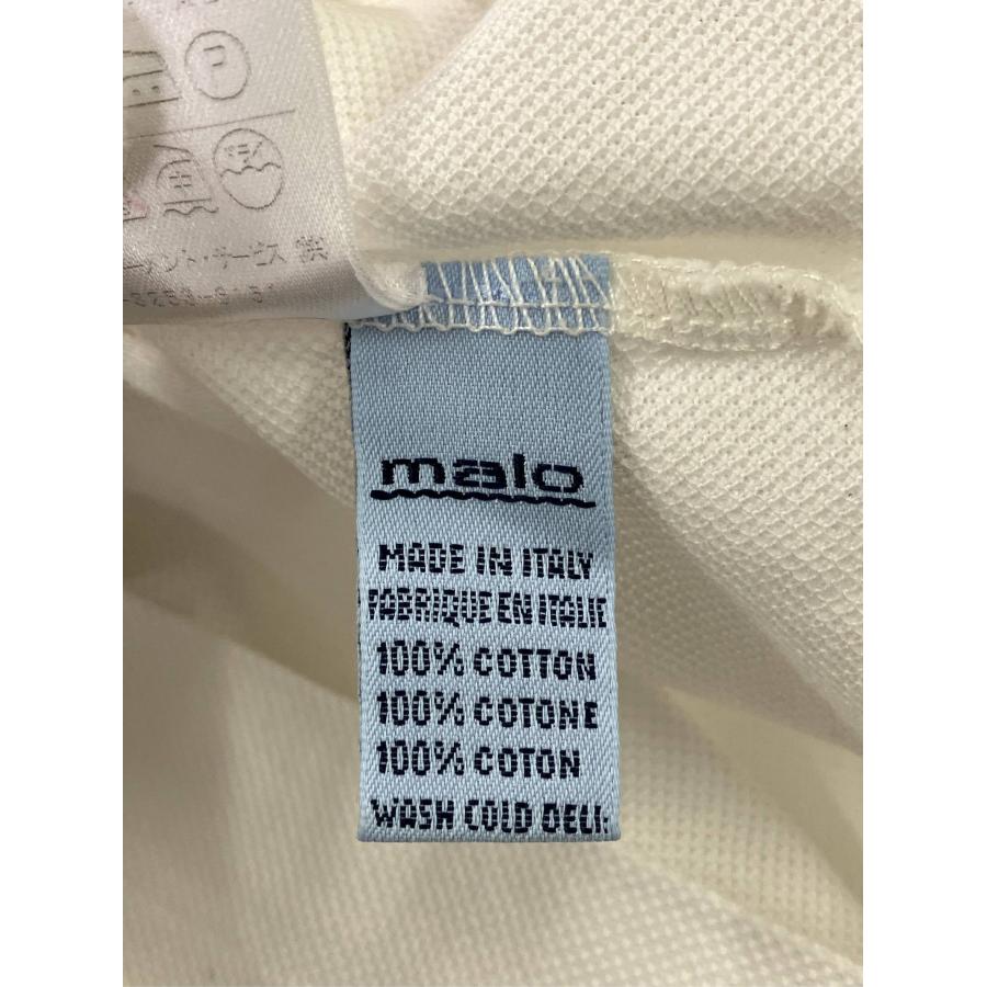 malo ポロシャツ ホワイト 無地 ライン柄 半袖 メンズ |  | 03
