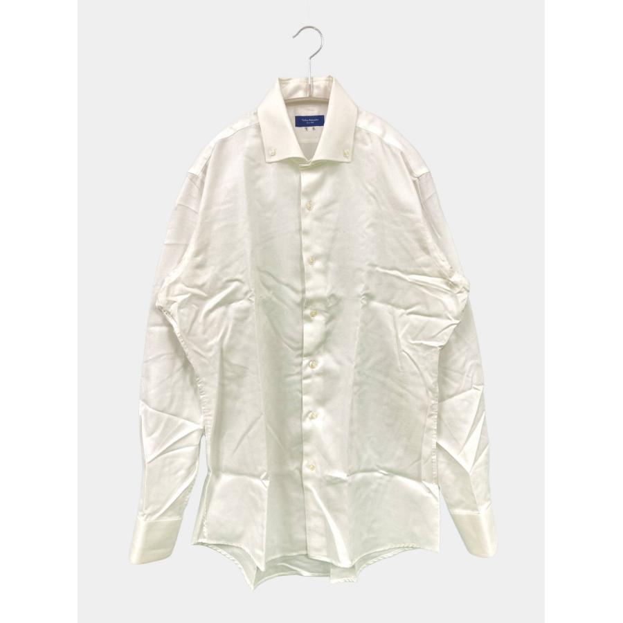 TAILOR ビジネスシャツ T.S. ホワイト コットン 無地 長袖 ボタンダウン メンズ | TAILOR