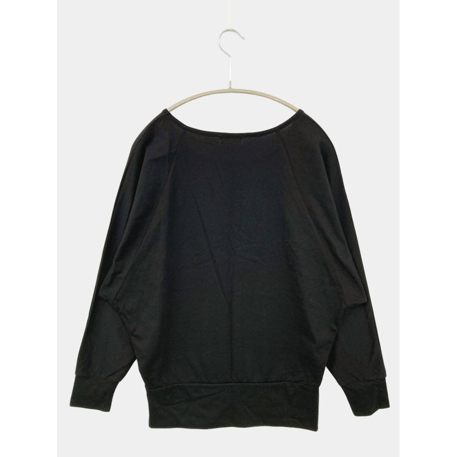 Newlyme ニューリーミー Tシャツ/カットソー L ブラック 無地 ミドル丈 長袖 ボートネック レディース | Newlyme | 01