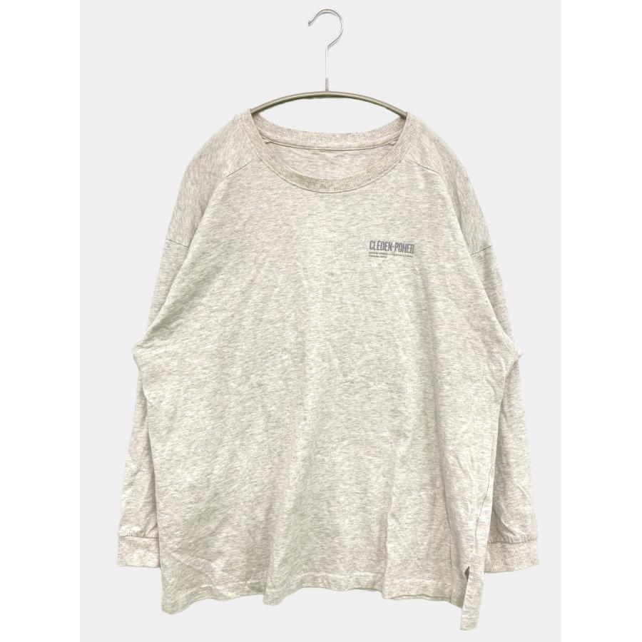 studio CLIP スタディオクリップ Tシャツ/カットソー F グレー 無地 バックプリント 前面プリント ワンポイント ミドル丈 長袖 メンズ | studio CLIP