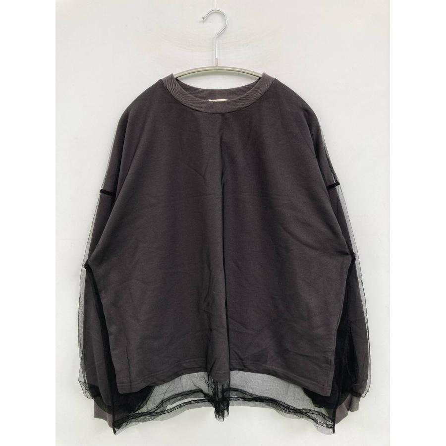 JaVa ジャバ Tシャツ/カットソー L ブラック ミドル丈 無地 長袖 クルーネック(丸首) レディース | 