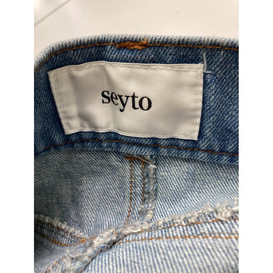 seyto セイト デニムスカート 0 ブルー ショート・ミニ丈 台形 レディース |  | 02