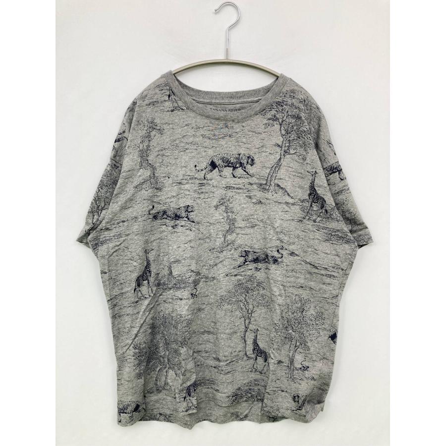 BANANA REPUBLIC バナナリパブリック Tシャツ/カットソー L グレー その他総柄 ミドル丈 半袖 クルーネック(丸首) メンズ | BANANA REPUBLIC