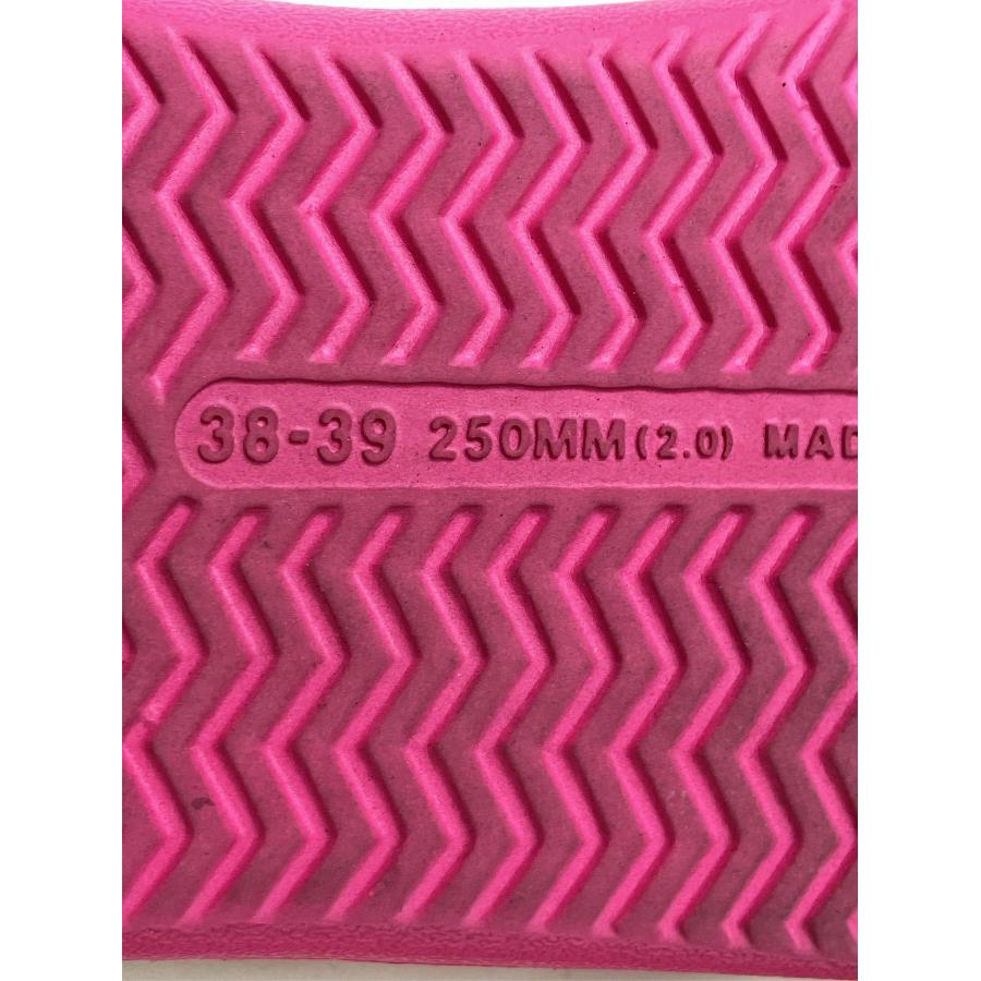 サンダル 38-39 ピンク ラバー/EVA 無地 フラット 〜3cm ストラップなし ビーチサンダル メンズ レディース |  | 04