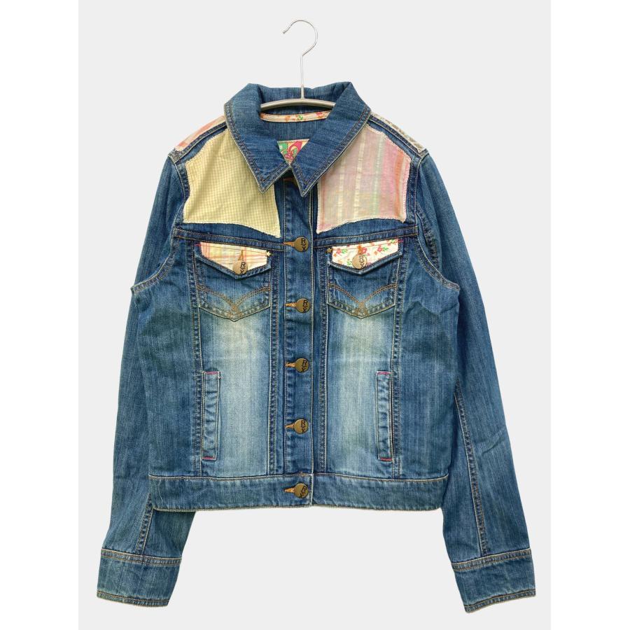 ROXY（ロキシー） デニムジャケット L ブルー バックプリント ワン 
