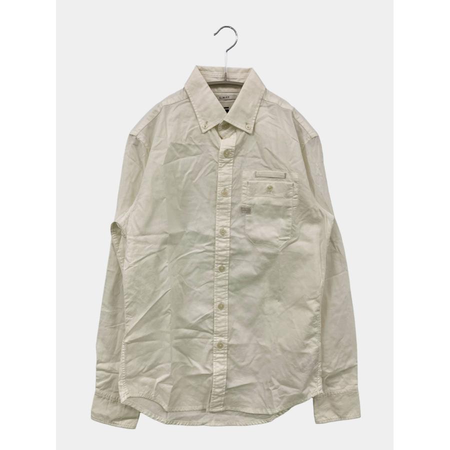 G-STAR RAW ジースターロゥ シャツ/ブラウス XS アイボリー 無地 ミドル丈 長袖 ボタンダウン メンズ | G-STAR RAW