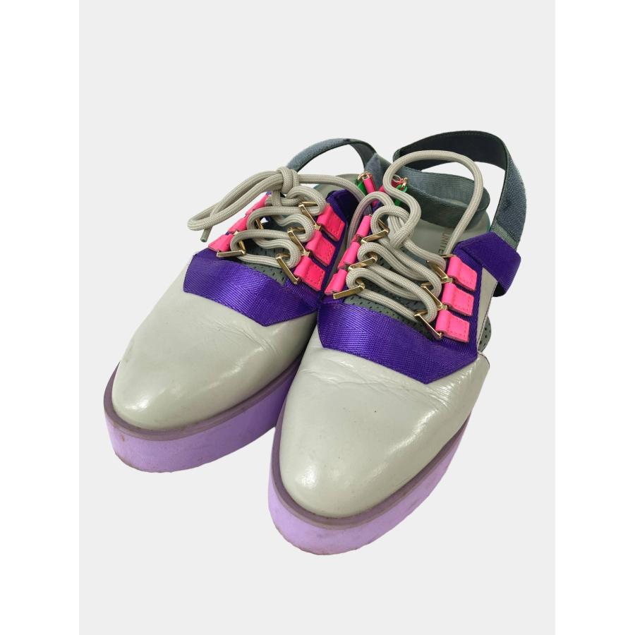 UNITED NUDE サンダル グレー エナメル 無地 フラット ストラップなし レディース | UNITED NUDE