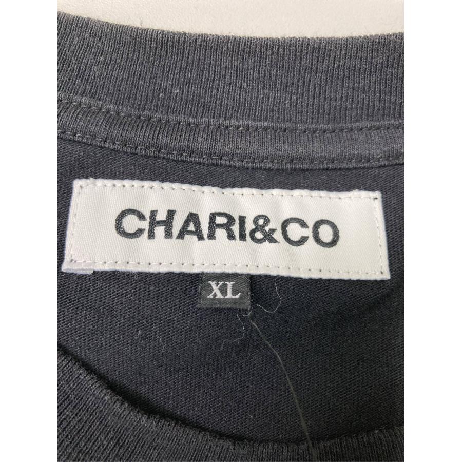 CHARI&CO Tシャツ/カットソー XL ブラック 無地 前面プリント ミドル丈 半袖 クルーネック(丸首) メンズ | CHARI&CO | 02