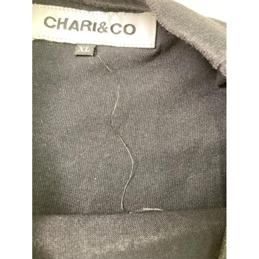 CHARI&CO Tシャツ/カットソー XL ブラック 無地 前面プリント ミドル丈 半袖 クルーネック(丸首) メンズ | CHARI&CO | 05