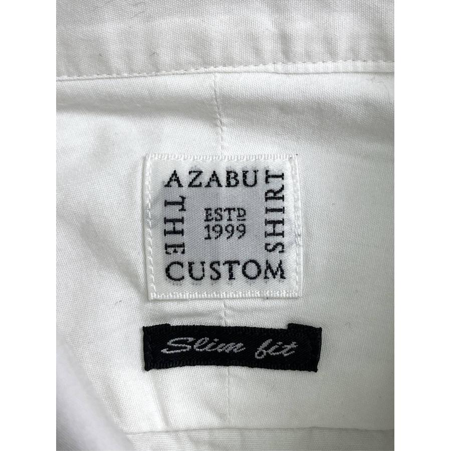 AZABU THE CUSTOM SHIRT ビジネスシャツ 40 ホワイト コットン 無地 長袖 レギュラーカラー メンズ |  | 02