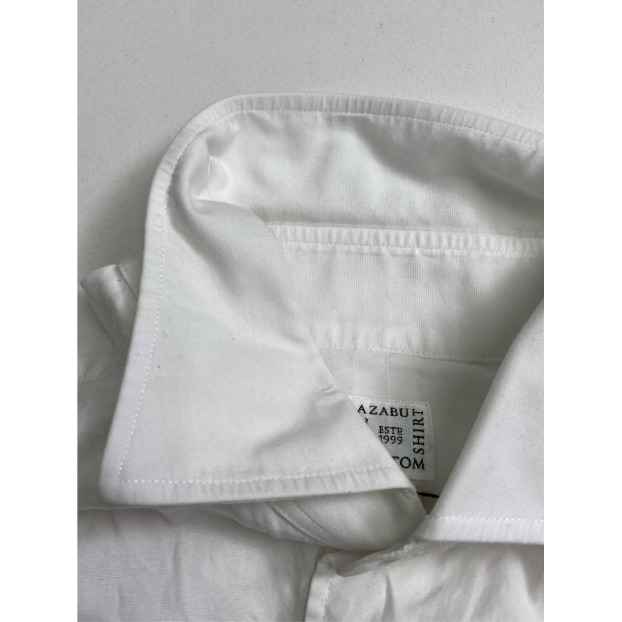 AZABU THE CUSTOM SHIRT ビジネスシャツ 40 ホワイト コットン 無地 長袖 レギュラーカラー メンズ |  | 05