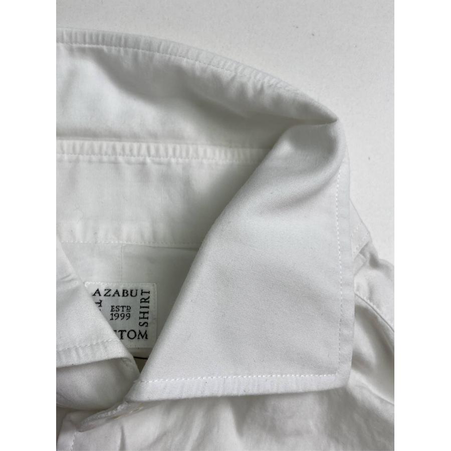 AZABU THE CUSTOM SHIRT ビジネスシャツ 40 ホワイト コットン 無地 長袖 レギュラーカラー メンズ |  | 06