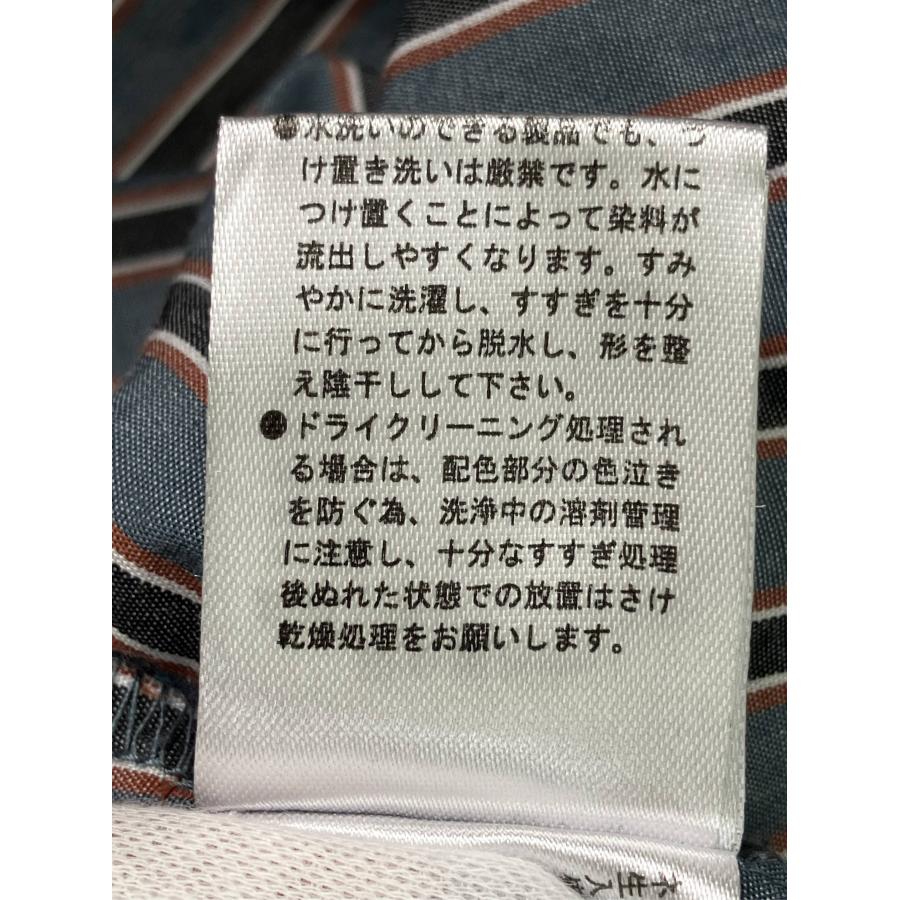 JaVa ジャバ シャツ/ブラウス XL グレー コットン ストライプ柄 ミドル丈 長袖 スタンドカラー レディース |  | 06