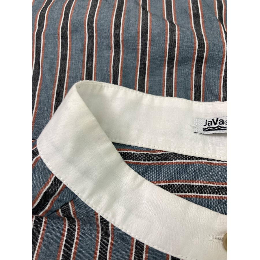JaVa ジャバ シャツ/ブラウス XL グレー コットン ストライプ柄 ミドル丈 長袖 スタンドカラー レディース |  | 09
