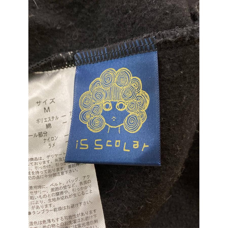IS SCOLAR イズスカラー ワンピース M ブラック コットン ナイロン 無地 長袖 ミモレ・半端丈 レディース |  | 02