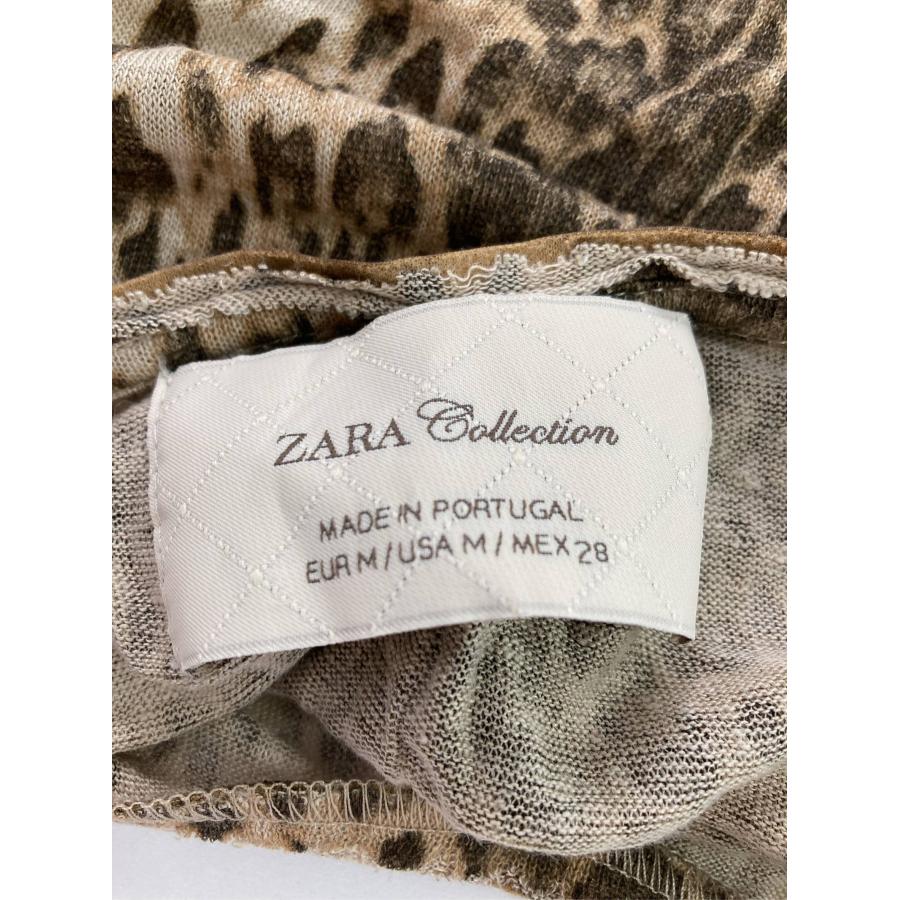ZARA ザラ ワンピース M ブラウン リネン・麻 レオパード柄 半端袖 ショート・ミニ丈 タイト レディース | ZARA | 03