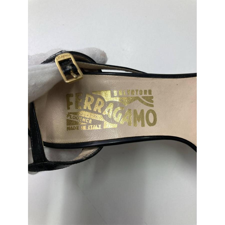 Salvatore Ferragamo サルヴァトーレフェラガモ サンダル ブラック 無地 ピンヒール ストラップあり レースアップ レディース |  | 04
