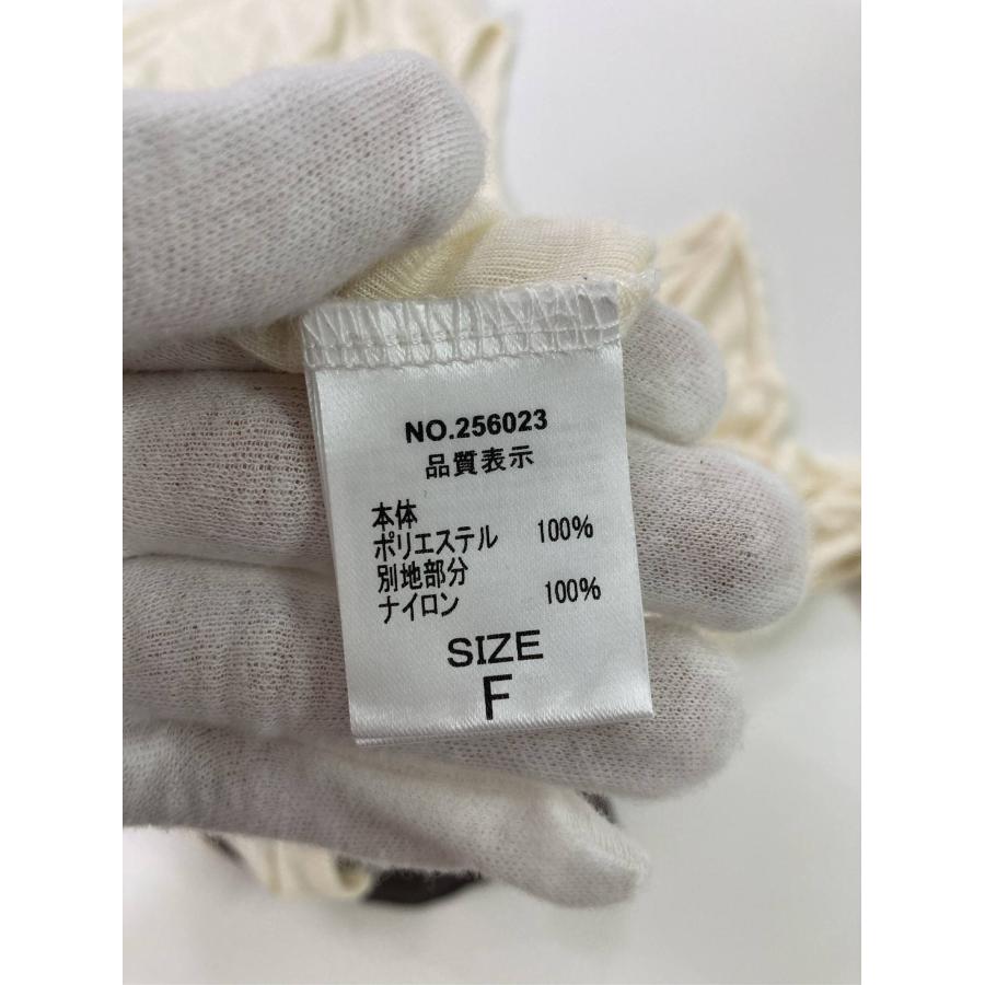 PofE カーディガン/ボレロ F アイボリー ナイロン ニット ライン柄 無地 ショート丈 長袖 レディース |  | 03